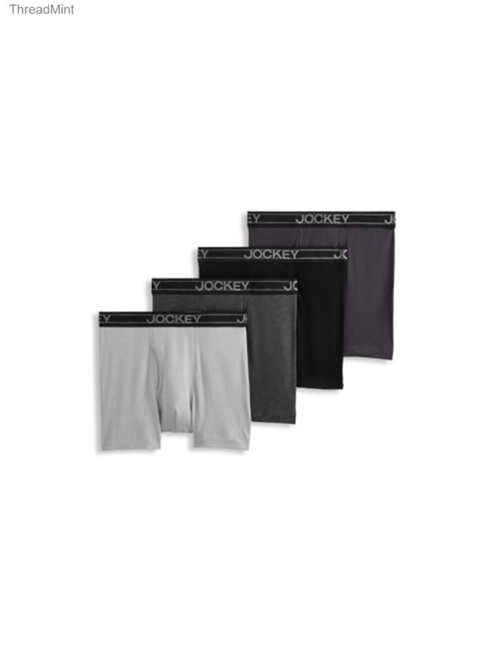 Lightweight Cotton Blend 5" Boxer Briefs 4-Pack Breathable Flex Waistband